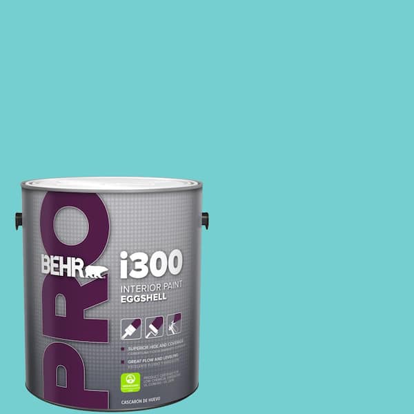 1 gal. #P460-3 Soft Turquoise Eggshell Interior Paint