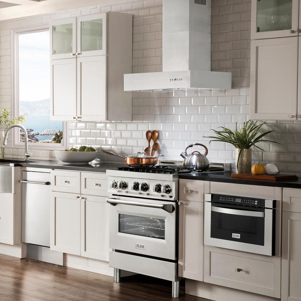 30" Stainless Steel Convertible Wall Mount Range Hood