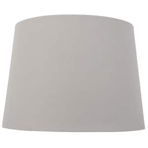 Mix and Match 14 in. Dia x 10 in. H Gray Round Table Lamp Shade