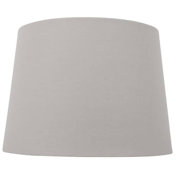 Hampton Bay Mix and Match 14 in. Dia x 10 in. H Gray Round Table Lamp Shade