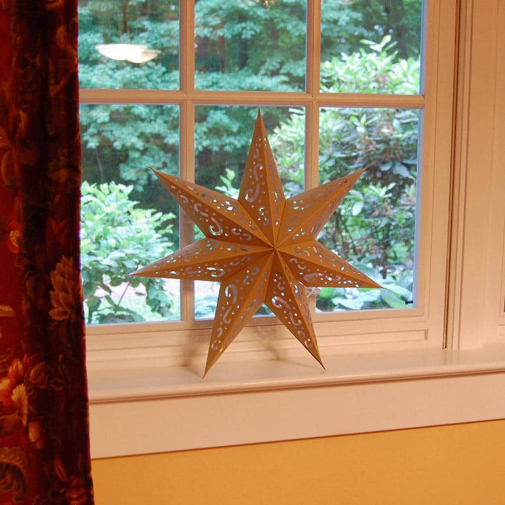 Gold Star Hanging Paper Lantern Set of 3