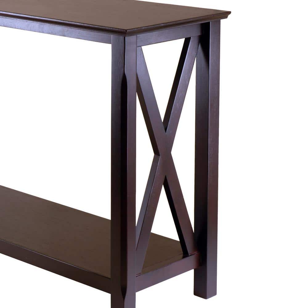 Cappuccino Elegance 45" Wood Composite Console Table with Storage