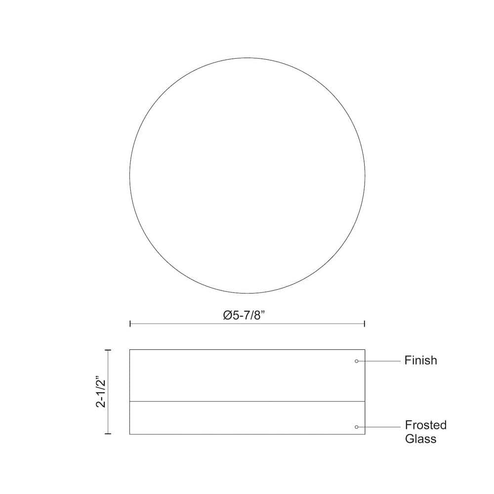 Brushed Nickel Frosted Glass LED Flush Mount Light
