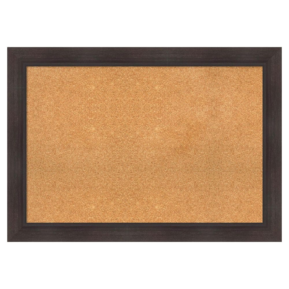 Sloped Espresso 41 in. x 29 in. Poly Framed Natural Cork Memo Board price history on PriceWatchPro