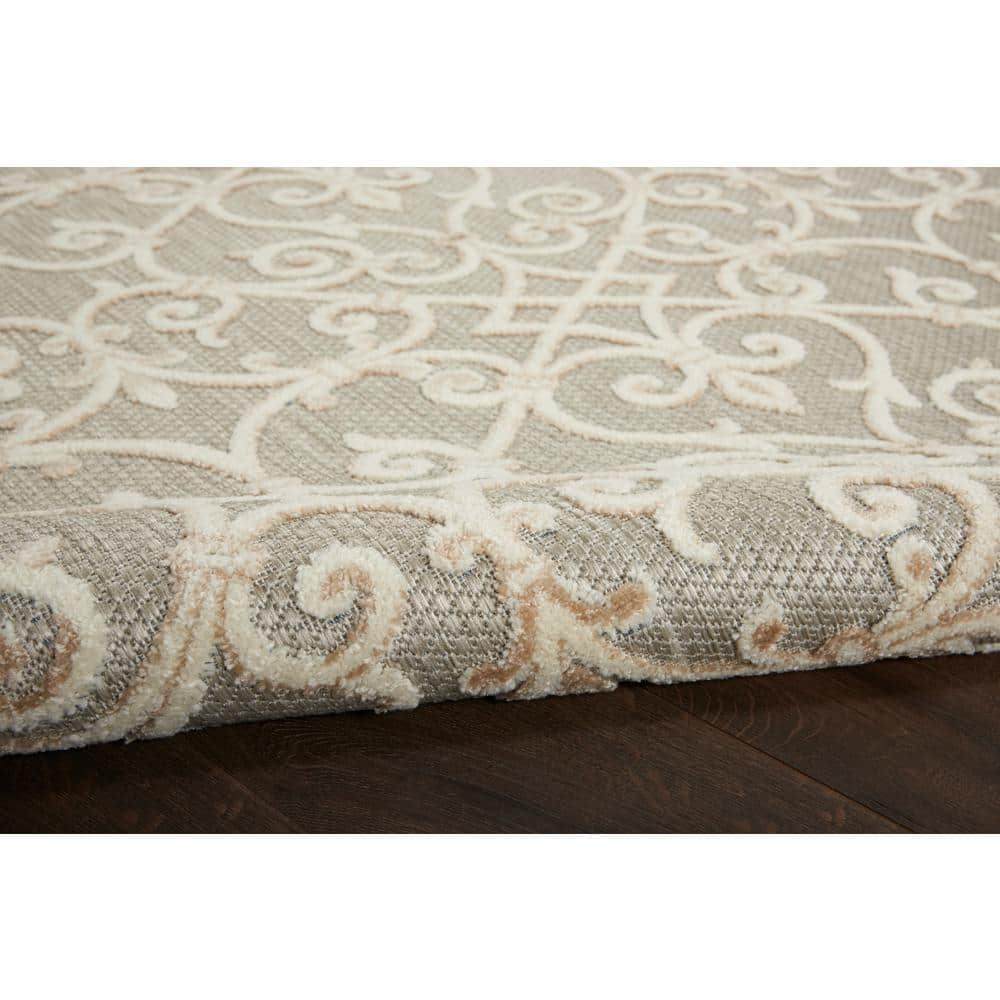 Aloha 5'3" x 7'5" Natural Polypropylene Flat Woven Outdoor Rug