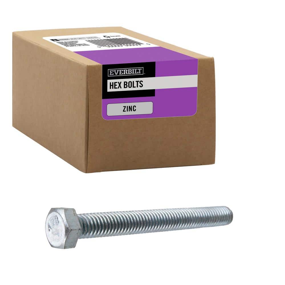 Everbilt 3/8 in.-16 x 3-1/2 in. Zinc Plated Hex Bolt 800876 The Home Depot