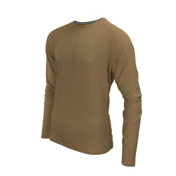 MOBILE COOLING Men's 2XL Coyote DriRelease Long Sleeve Cooling Shirt