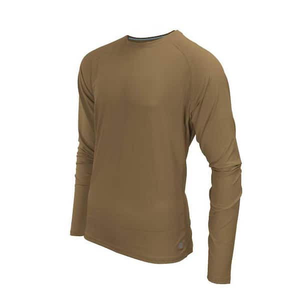 MOBILE COOLING Men's Small Coyote DriRelease Long Sleeve Cooling Shirt
