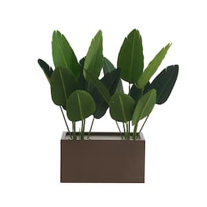 Long Box Metal Rectangular Planter in Espresso