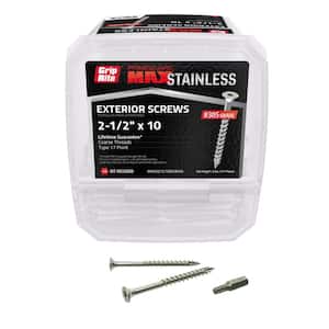 #10 x 2-1/2 in 305 Stainless Steel Star Drive Deck Screw (5 lbs. - Pack)