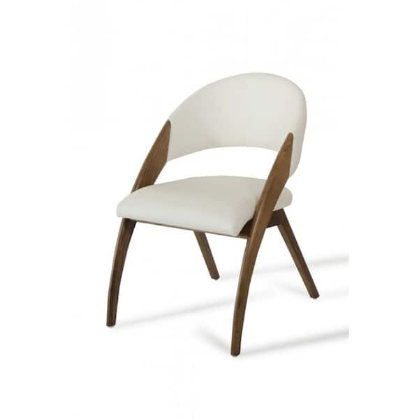 Lucas Cream and Walnut Dining Chair