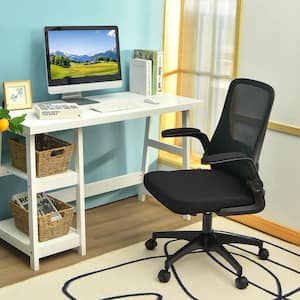 Mesh Office Chair Swivel Computer Desk Chair withFoldable Backrest and Flip-Up Arms