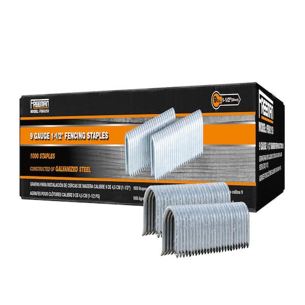 9-Gauge 1-1/2 in. Glue Collated Fencing Staples (1000-Count)