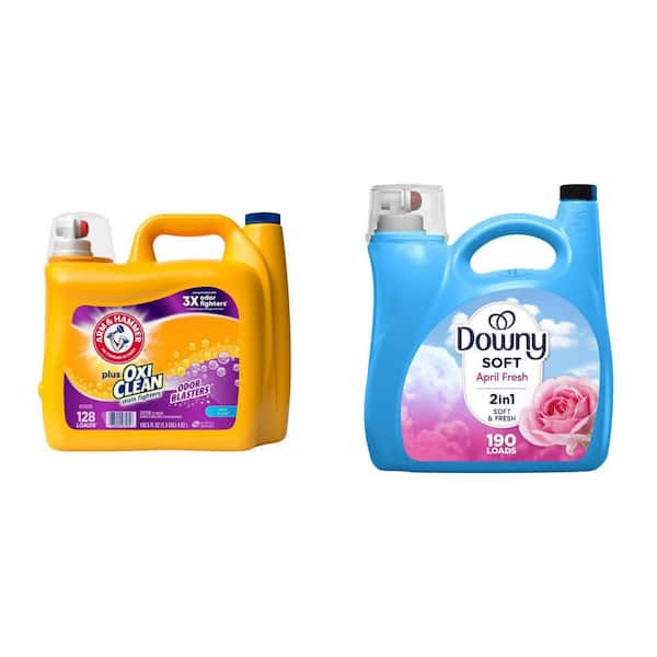 OxiClean Fresh Burst Laundry Detergent, 166.5 fl.oz. and Ultra April Fresh Fabric Softener, 140 fl. oz. Combo