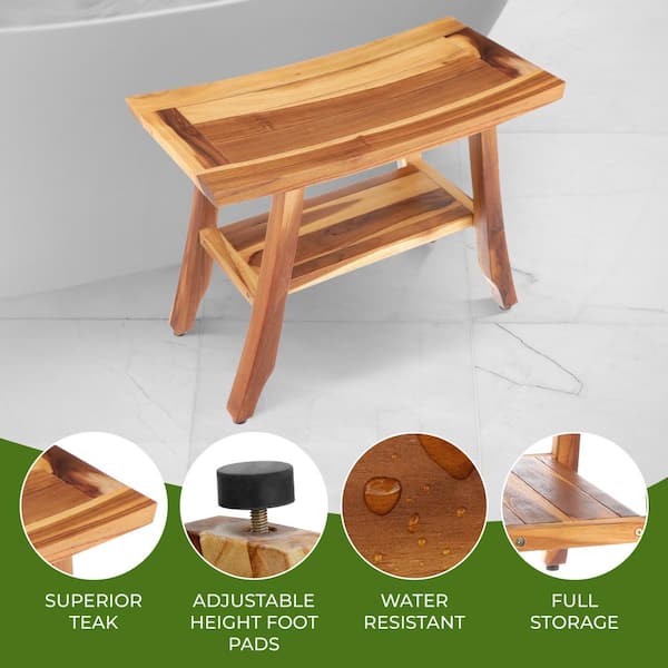 24 inch Teak Shower Stool