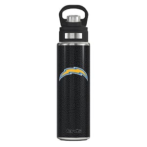 NFL LA CHRGRS LOGO BK 24 oz. Wide Mouth Water Bottle Powder Coated Standard Lid