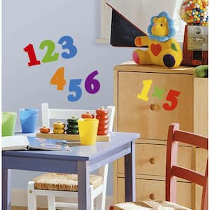 5 in. x 11.5 in. Numbers Primary Peel and Stick Wall Decal