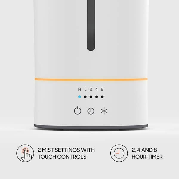 SHARPER IMAGE Mist 8 0.65 Gal. Ultrasonic Tabletop Humidifier HU1