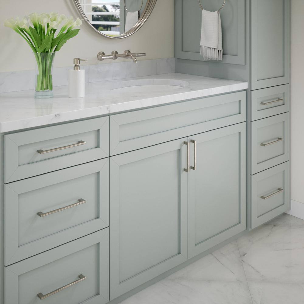 Vail 8-Inch Satin Nickel Rectangular Bar Pull
