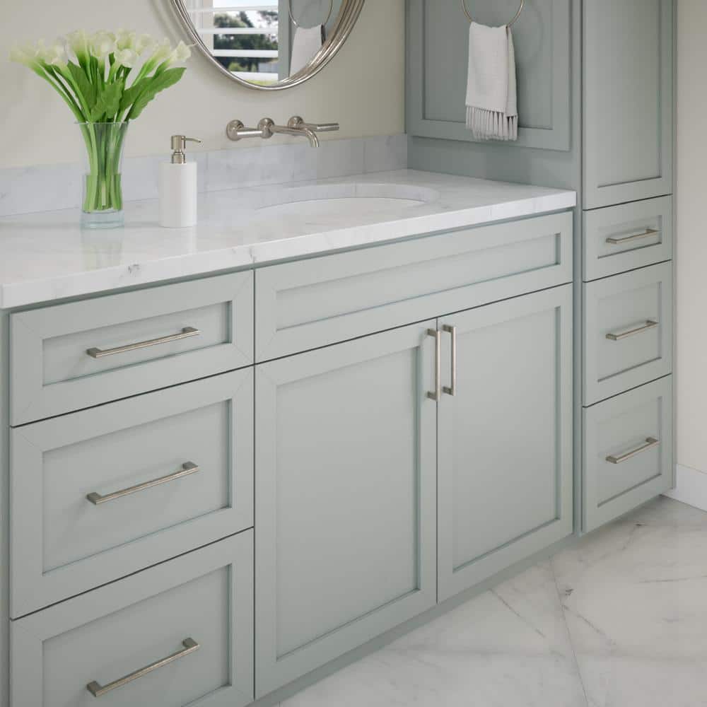 Vail 8-Inch Satin Nickel Rectangular Bar Pull