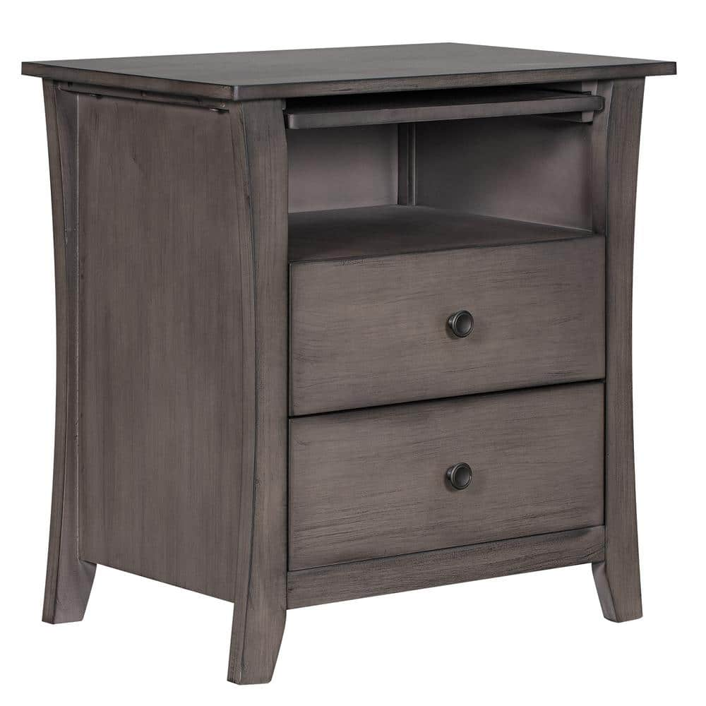 Multifunctional Nightstand Bed Side Table with Shelf & Drawer Storage –