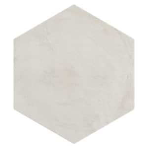 Dash Bianco 8.5 in. x 0.35 in. Matte Hexagon Porcelain Floor and Wall Tile Sample