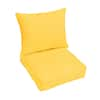 Rsh dcor Indoor Outdoor Sunbrella Deep Seating Cushion Set, 23x 24 x 5 Seat and 24 x 19 Back, Canvas Buttercup, Yellow