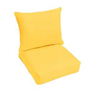23.5 x 23 Deep Seating Outdoor Corded Cushion Set in Sunbrella Sunflower Yellow