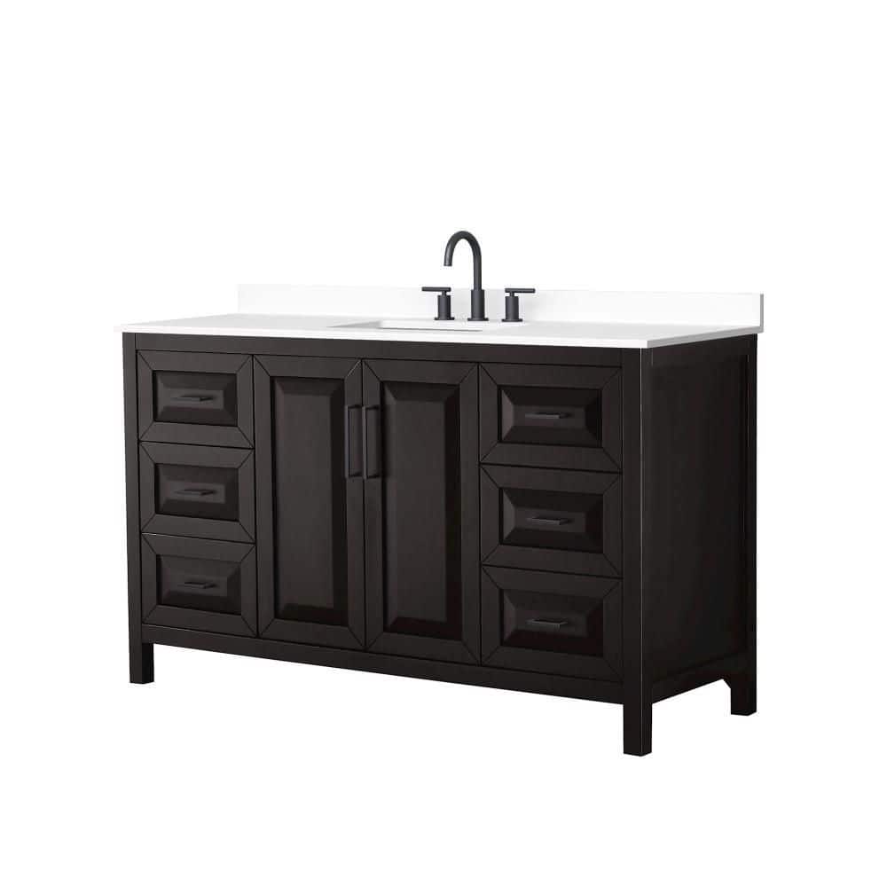 Daria 60 in. Single Freestanding Dark Espresso Bath Vanity with Top price history on PriceWatchPro