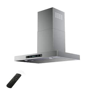 36 in. 763 CFM Ducted Wall Mount with Light Range Hood in Stainless Steel