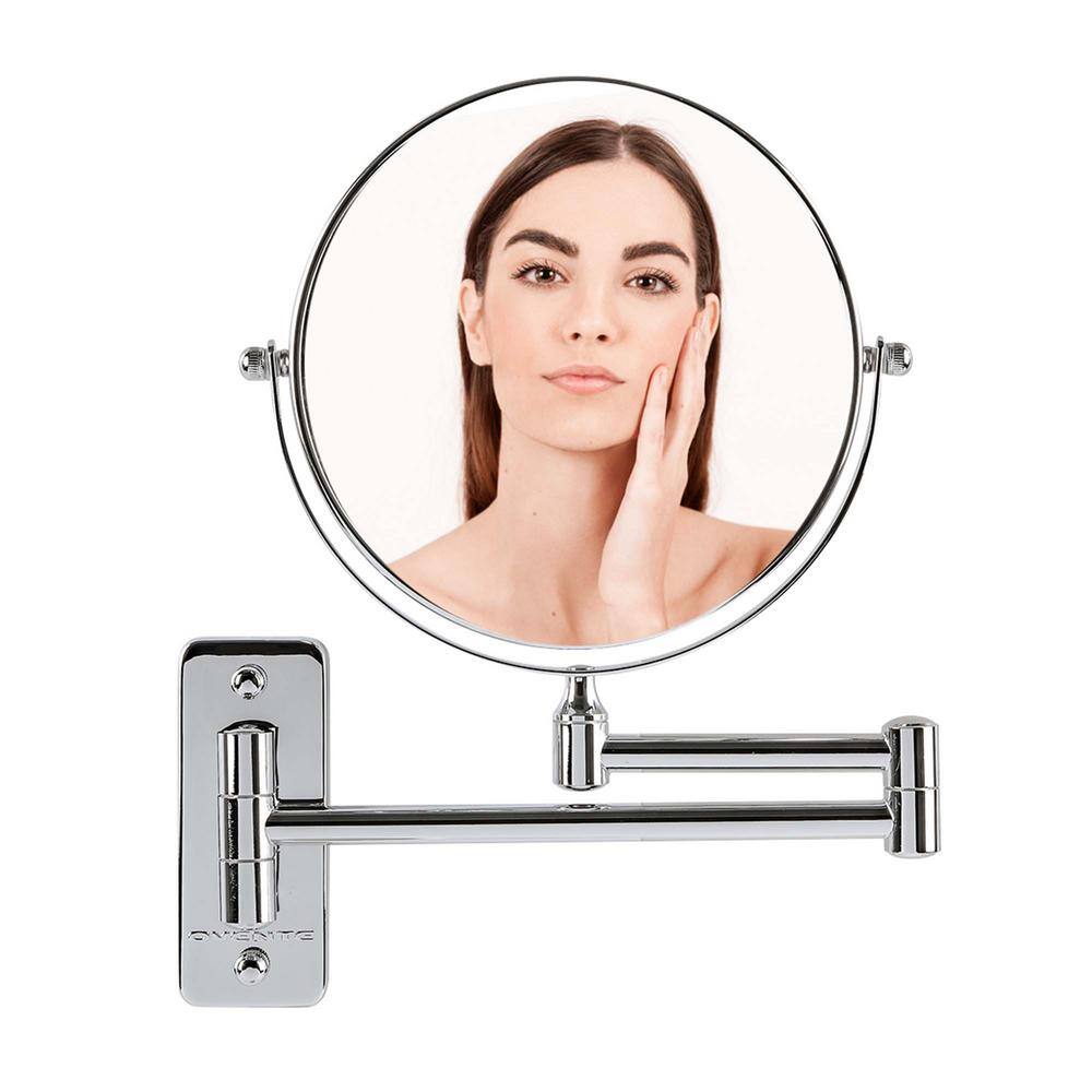 Small Round Wall Mounted Polished Chrome Makeup Mirror (11 in. H x 1.4 in. W), 1x-10x Magnification price history on PriceWatchPro