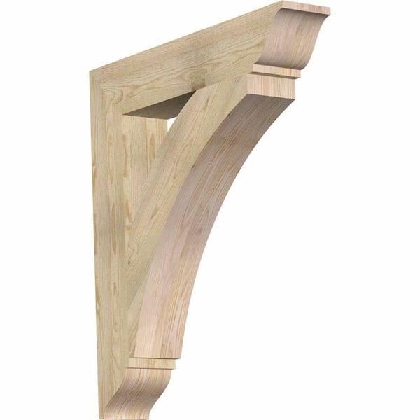 Ekena Millwork 6 in. x 38 in. x 34 in. Douglas Fir Thorton Traditional Rough Sawn Bracket