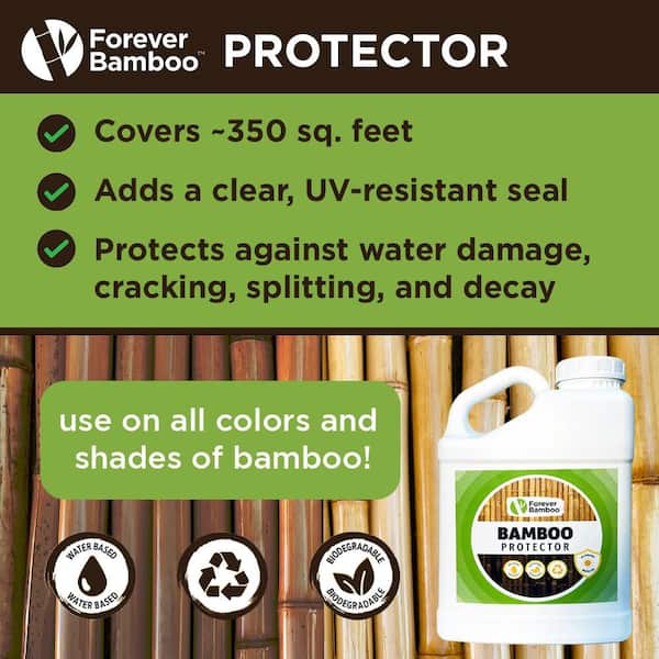 Eco-friendly Bamboo Sealer 1 gal. Clear Premium Water-Based, UV and Water-Resistant Exterior Wood Sealer