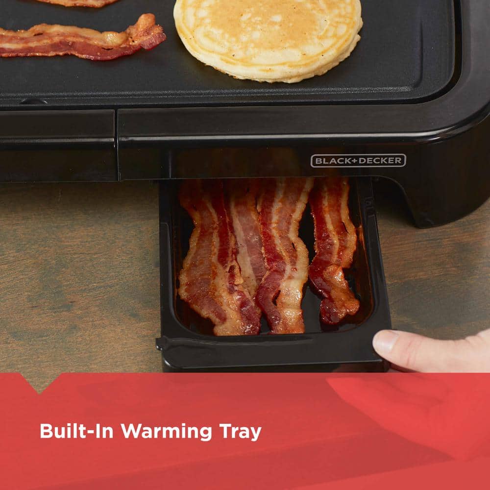 Family Sized Electric Griddle with Warming Tray