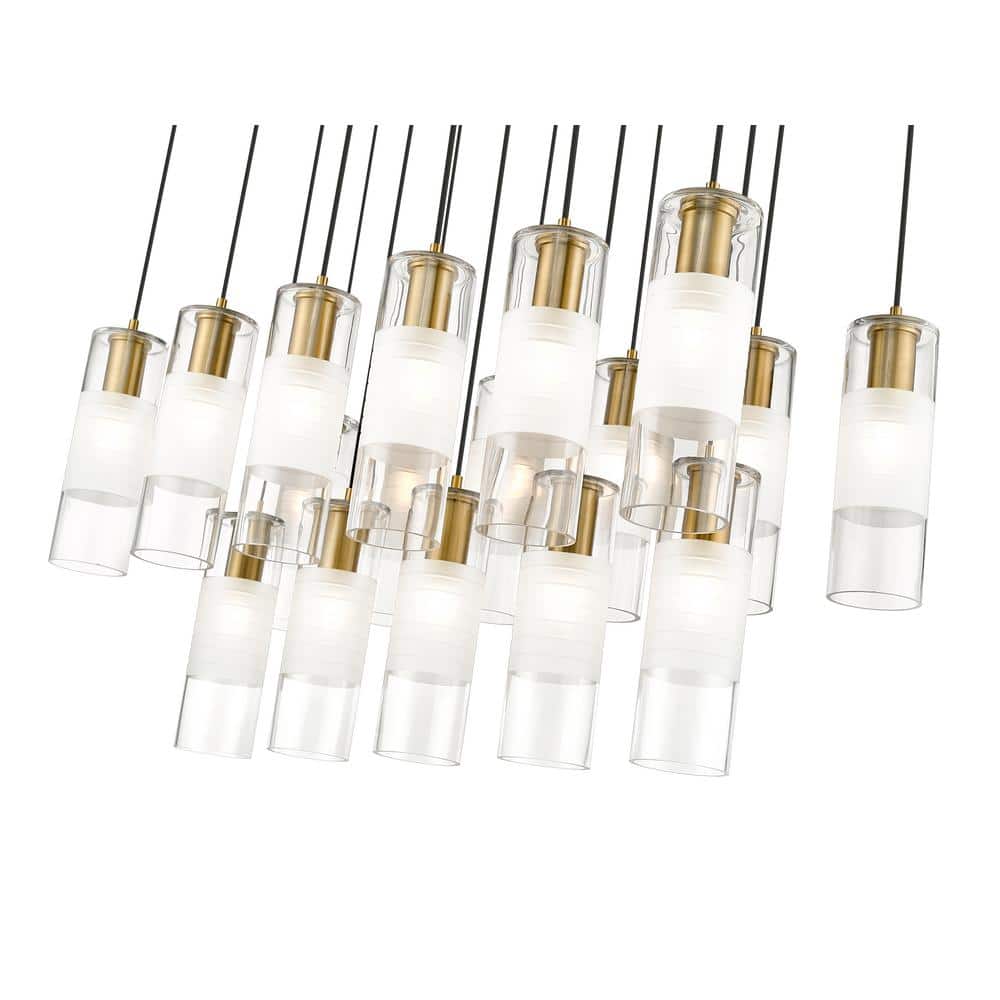 Alton 42" Modern Gold and Nickel Linear Chandelier