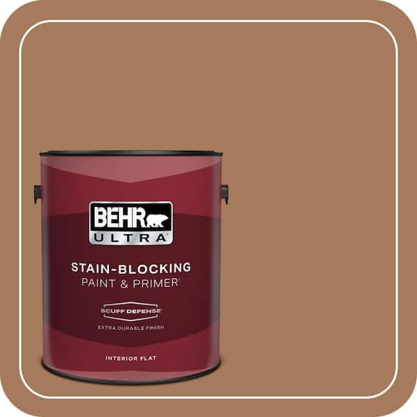BEHR ULTRA 1 gal. #260F-6 Smokey Topaz Extra Durable Flat Interior Paint & Primer