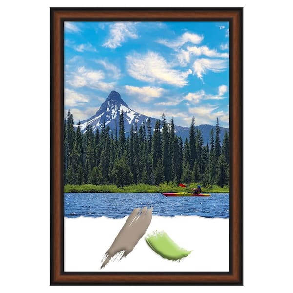 Amanti Art Opening Size 24 in. x 36 in. Yale Walnut Picture Frame