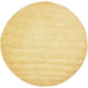 nuLOOM Kids Washable Round Alphabet Rug Yellow 6 ft. x 6 ft. Area Rug  SVDC01E-R606 - The Home Depot
