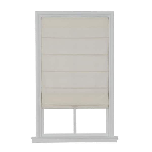 Home Decorators Collection Cordless Blackout Fabric Roman Shade 33X64 Ivory