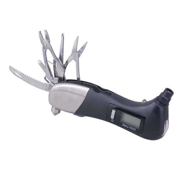Car Emergency Tool with Digital Tire Gauge