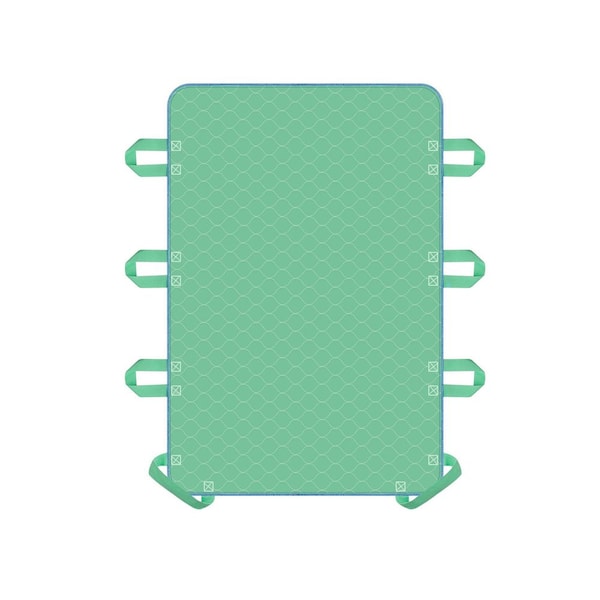 Washable Reusable Positioning Bed Pad with Handles, 34 in. x 52 in. Multipurpose Patient Transfer Sheet in Green