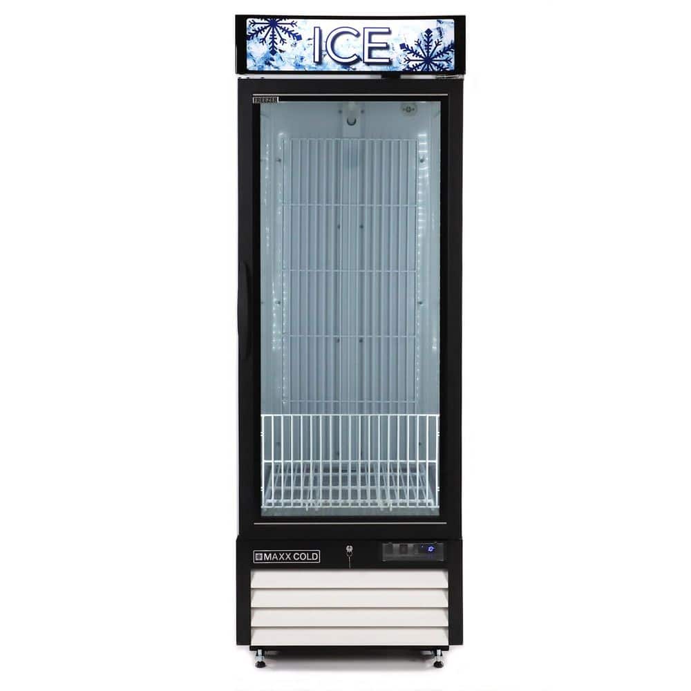 27 in. 23 cu. ft. Auto/Cycle Defrost Upright Freezer for Ice Bags in White
