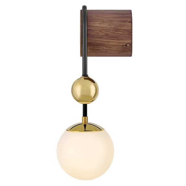 asobi FACTORY　LARK LARK Auggie 1-Light Bright Brass Sconce 83570BBR - The Home Depot