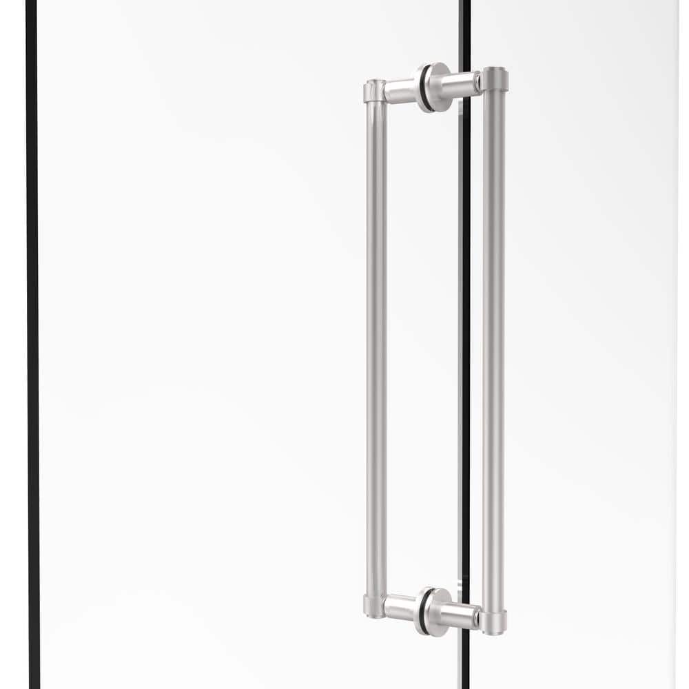 Allied Brass Contemporary 18 in. BacktoBack Shower Door Pull in Satin