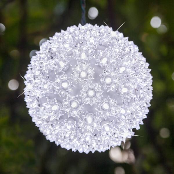 6 in. 70-Light LED Cool White Twinkle Starlight Sphere