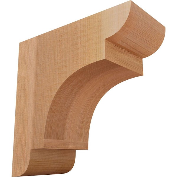 Ekena Millwork 3-1/2 in. x 8 in. x 8 in. Western Red Cedar New Brighton Smooth Corbel