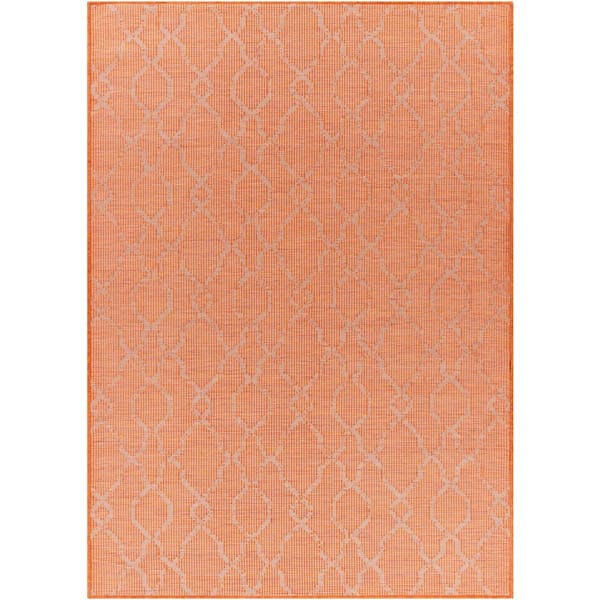 Livabliss Araluen Burnt Orange 5 ft. 1 in. x 7 ft. Indoor/Outdoor Area ...