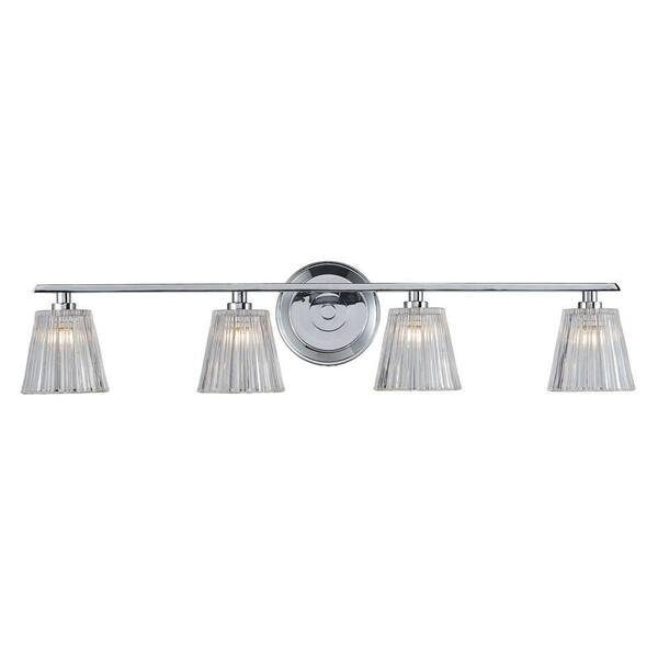 Titan Lighting Calais 4-Light Polished Chrome Bath Bar Light