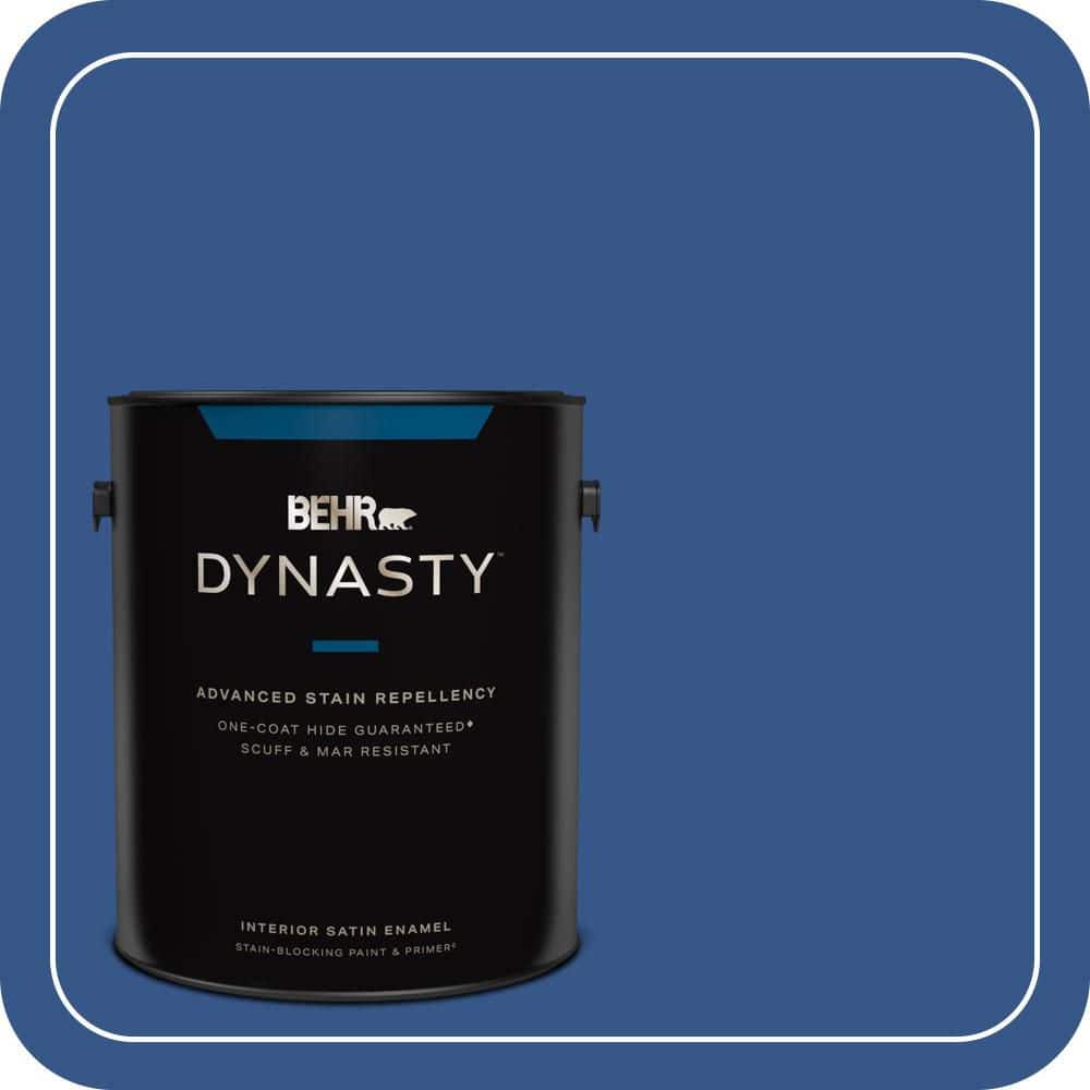 1 gal. #S-G-590 Southern Blue Satin Enamel Interior Stain-Blocking Paint & Primer price history on PriceWatchPro
