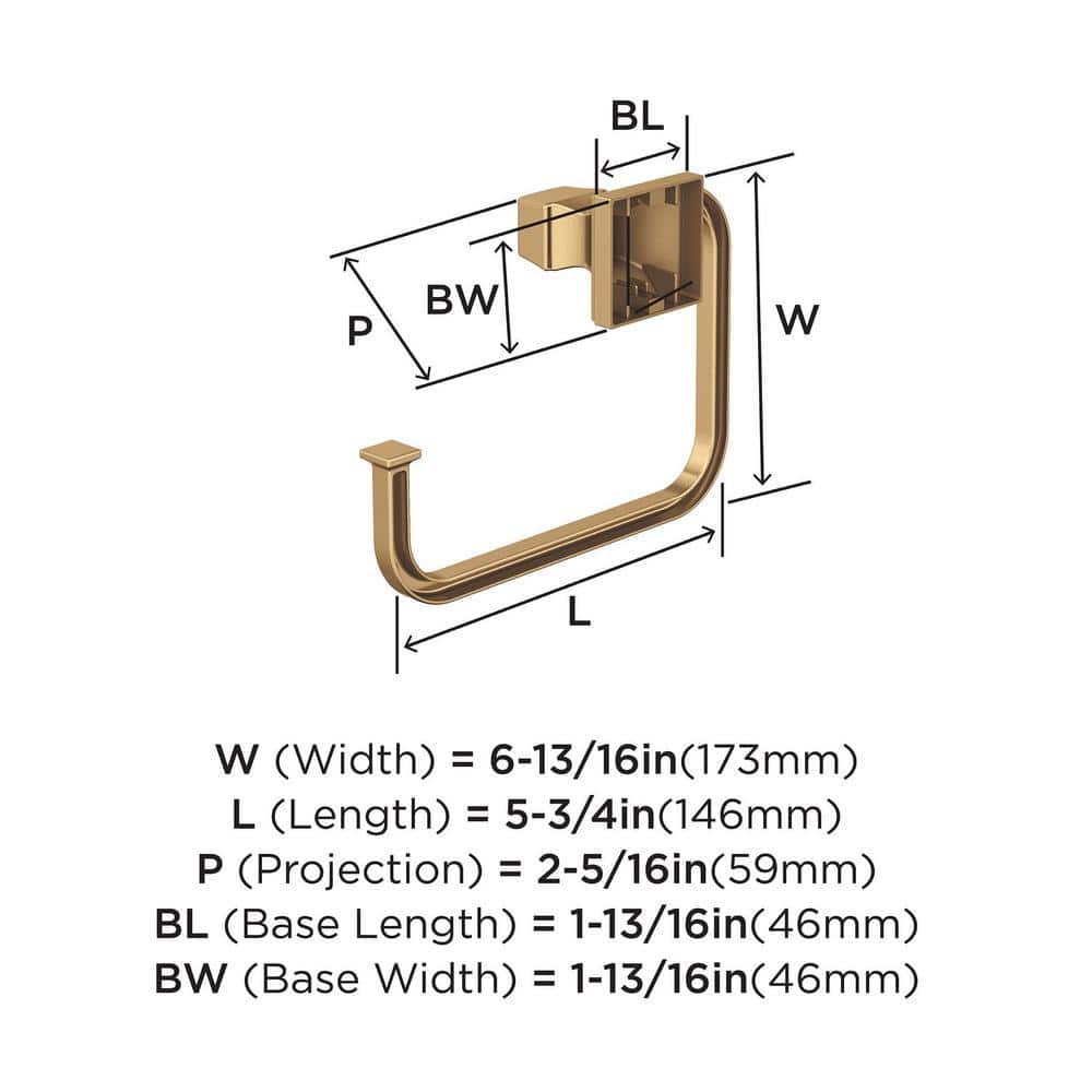 Champagne Bronze 5-3/4 Inch Wall Mounted Towel Ring
